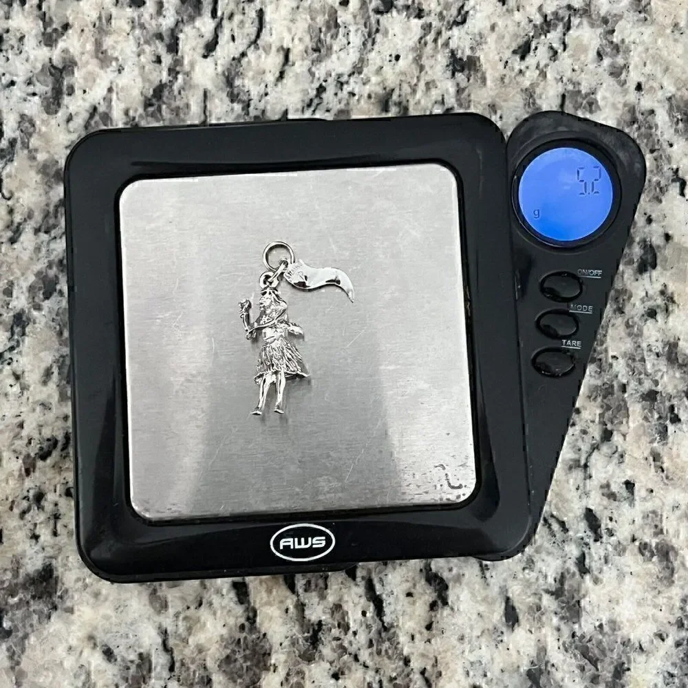 Vintage Sterling Silver Charm Hawaii Hawaiian Hula Girl Dancing Vacation Holiday